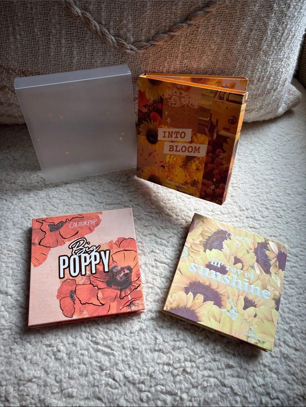 ColourPop Into Bloom Eyeshadow Palette Duo, Big Poppy, Lil Ray of Sunshine, NWT